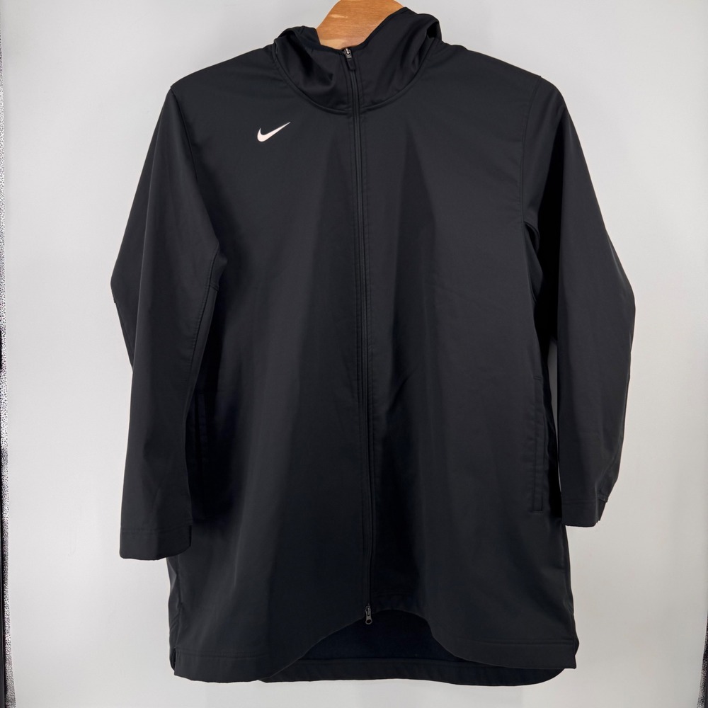Nike Dri-FIT Hooded Jacket Mens 4XL Black Full Zip Softshell Fleece Lined 10048